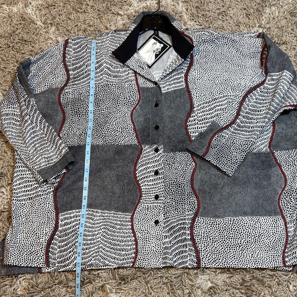 NWT Staples Button-Up Boxy Dolman Sleeve Blouse Oversized size Medium - Picture 13 of 15